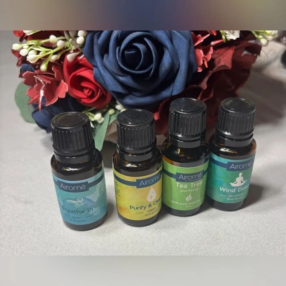 4 NEW Airome 100% Pure Therapeutic Grade Essential Oil Blends Size 15ml Soap Mak